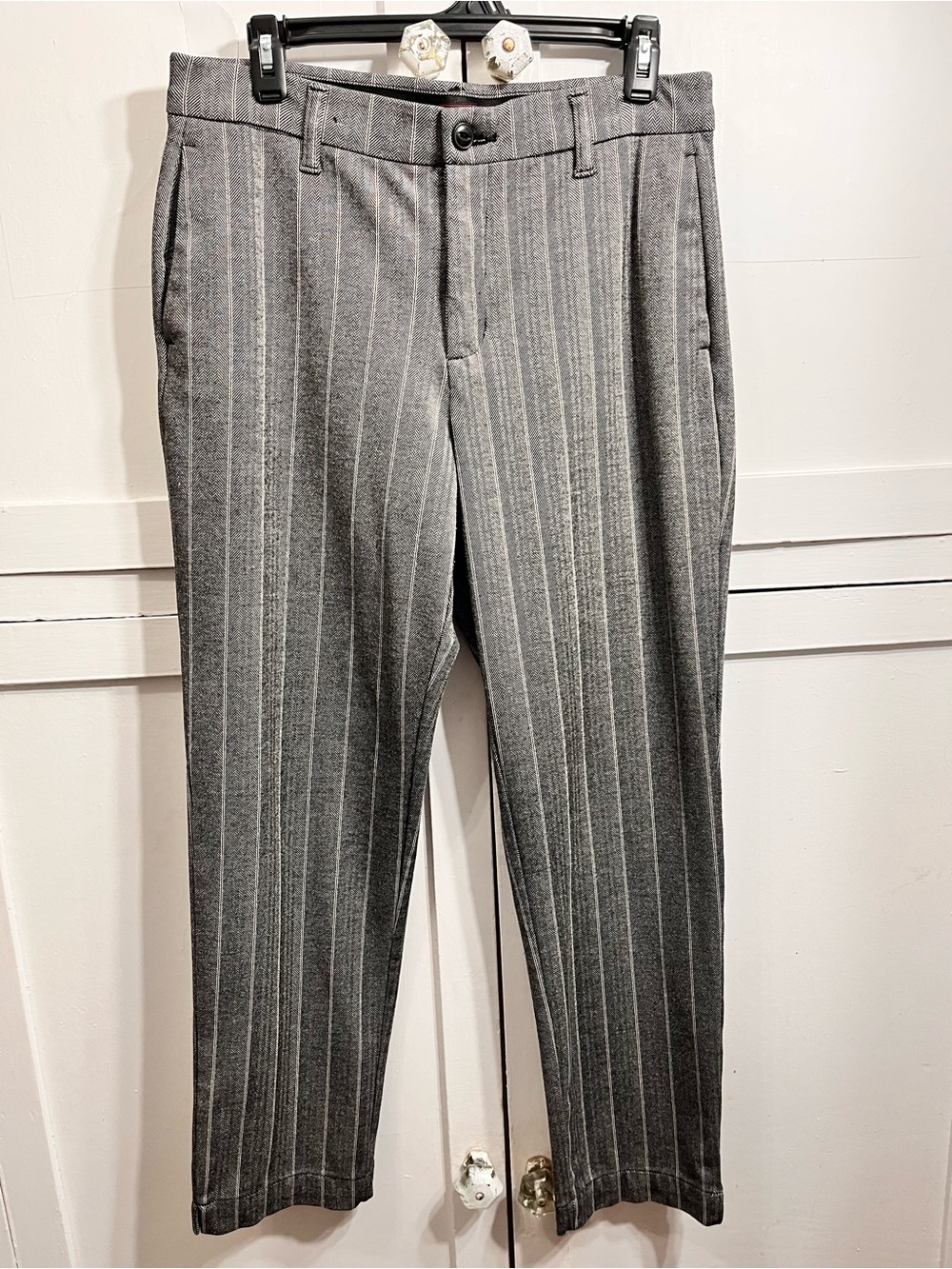 Lee Women's Gray Pinstripe Trousers